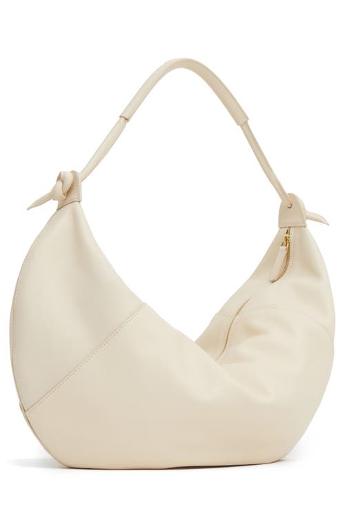 Mansur Gavriel Fortuna Leather Hobo Bag In Jasmine