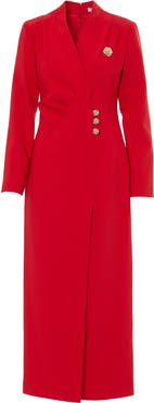 Gizia Wrap Dress with Front Slit