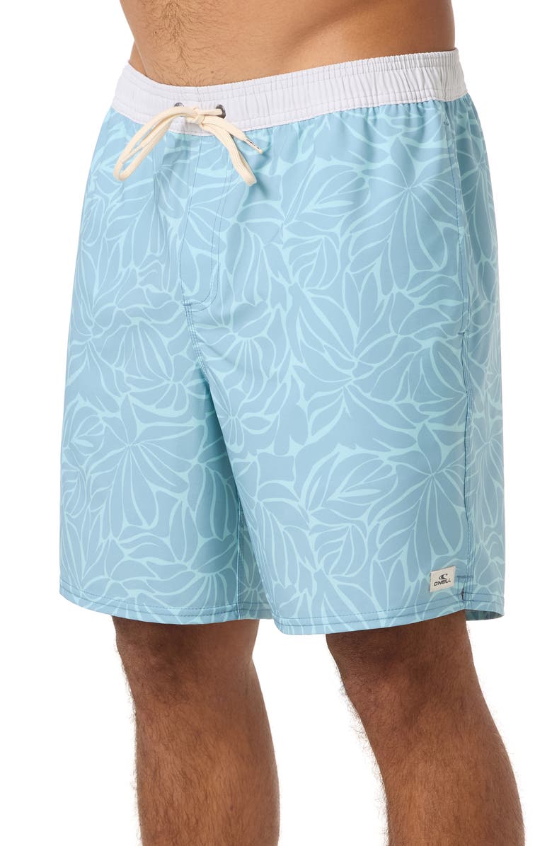 O'Neill Hermosa Swim Trunks, Alternate, color, Stone Blue