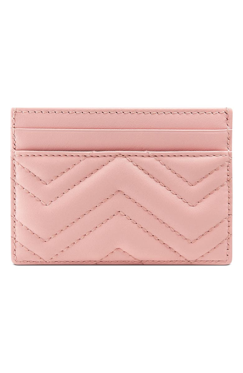 Gucci Matelassé Leather Card Case, Alternate, color, 