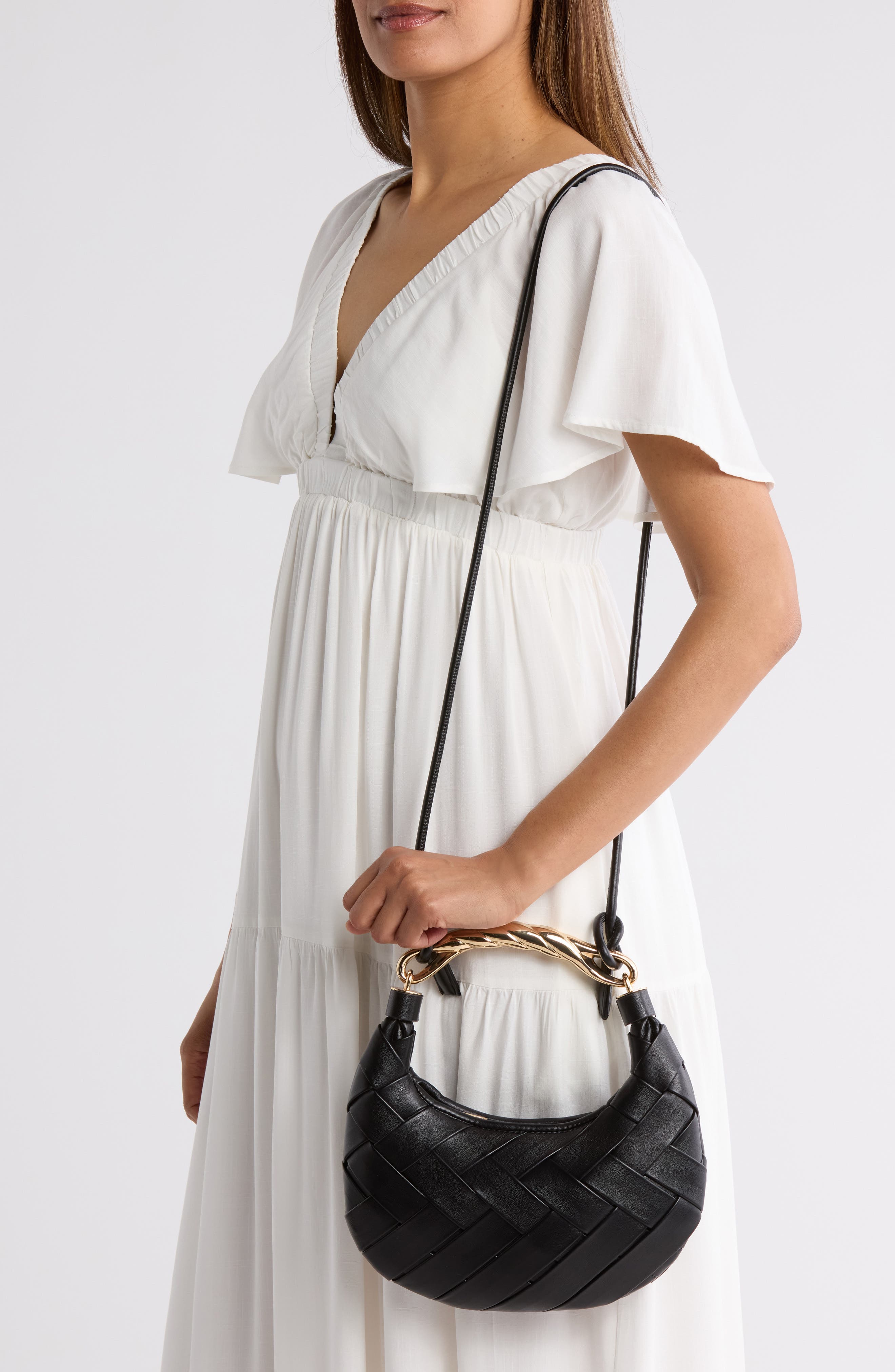 URBAN EXPRESSIONS HANDBAGS Woven Crossbody Bag, Alternate, color, 