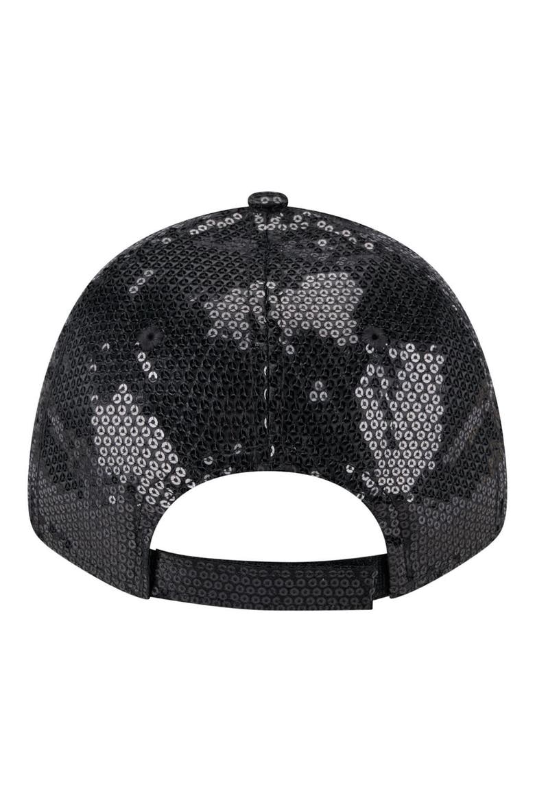 Women's New Era  Black Buffalo Sabres Sequin 9FORTY Adjustable Hat, Alternate, color, Black