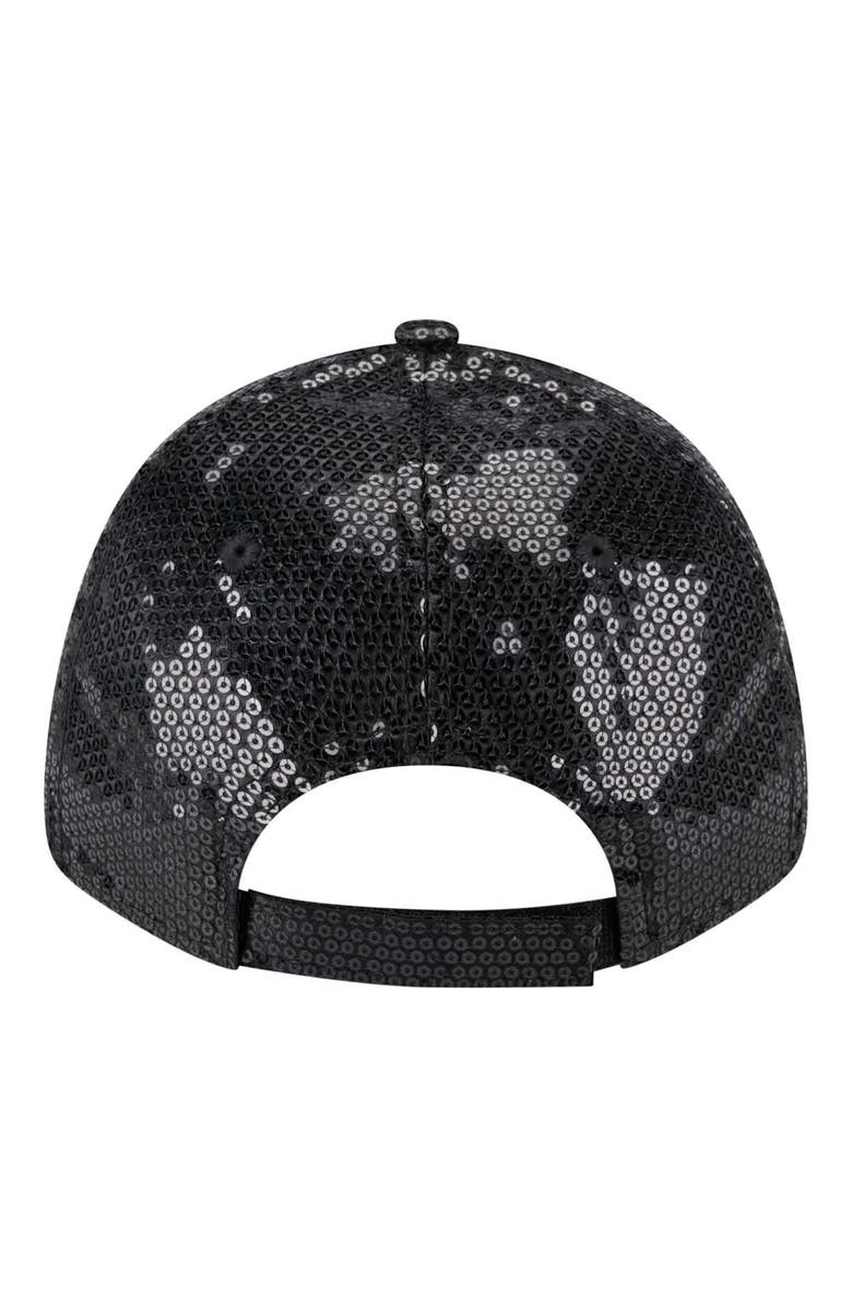 New Era Women's New Era  Black Buffalo Sabres Sequin 9FORTY Adjustable Hat, Alternate, color, Black