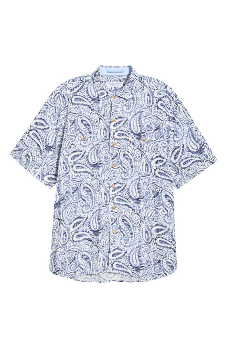 Tommy Bahama Veracruz Cay Sands Short Sleeve Button-Up Shirt, Main, color, French Blue