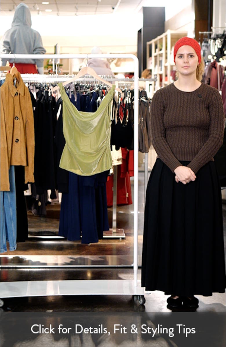 Twist Shoulder Velvet Top, sales video thumbnail