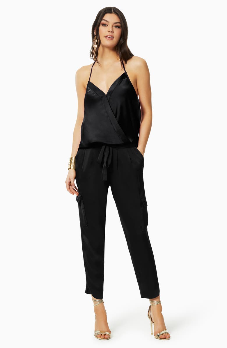 Ramy Brook Allyn Satin Cargo Pants, Alternate, color, 