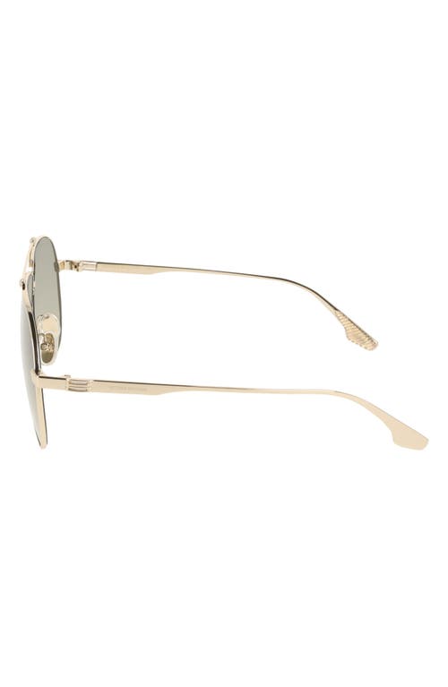 Victoria Beckham 63mm Buckle Aviator Sunglasses In Gray
