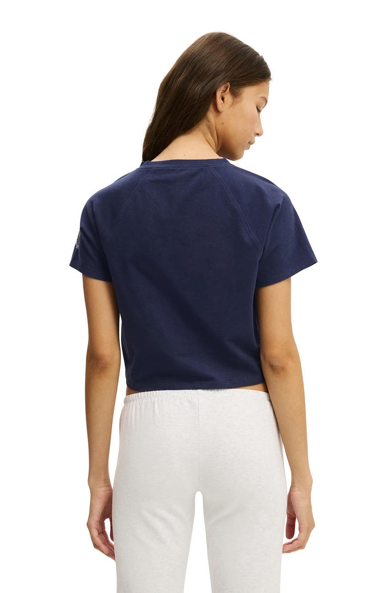 COTTON ON BODY Women's Dreamy Soft V Neck Baby Tee, Alternate, color, Navy Vision Yale