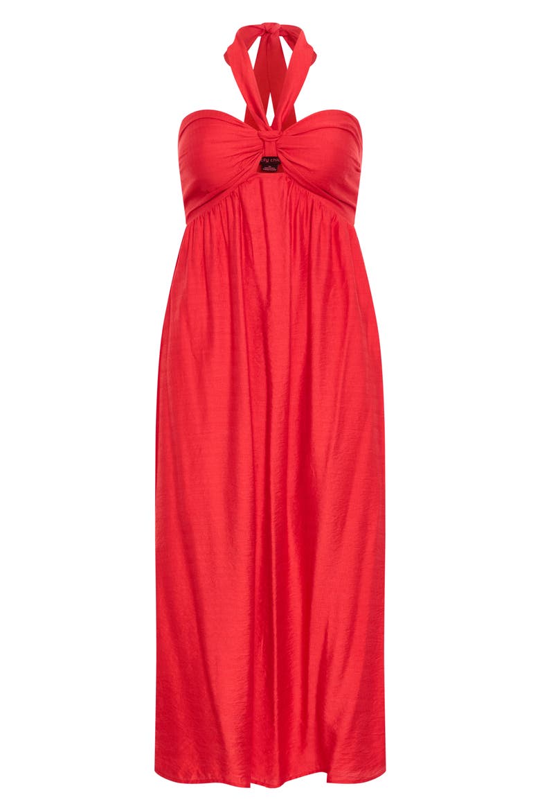 Peta Serene Convertible Strapless Maxi Dress, Alternate, color, CHERRY RED