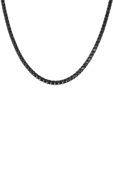 Black Spinel Tennis Necklace