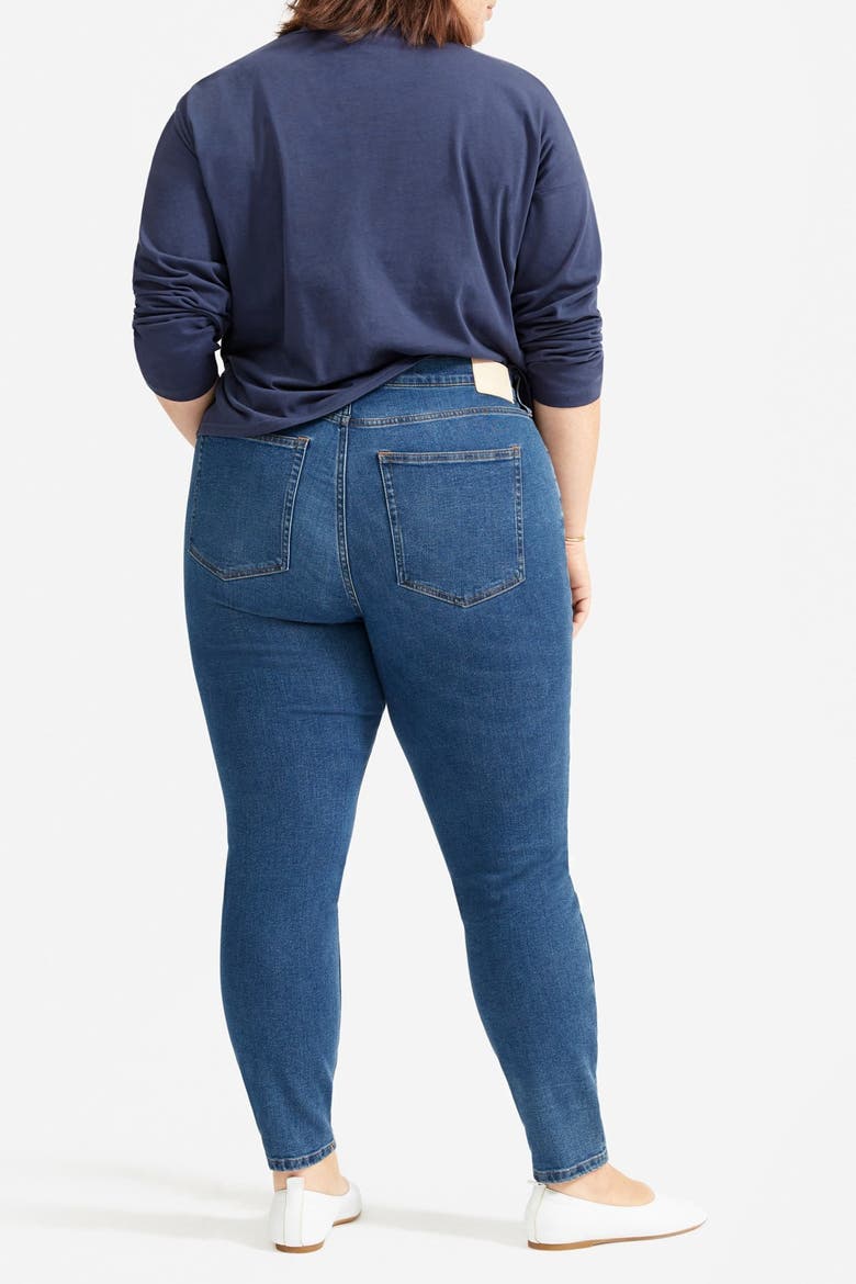 The Authentic Stretch Mid-Rise Skinny Jeans, Alternate, color, MID BLUE