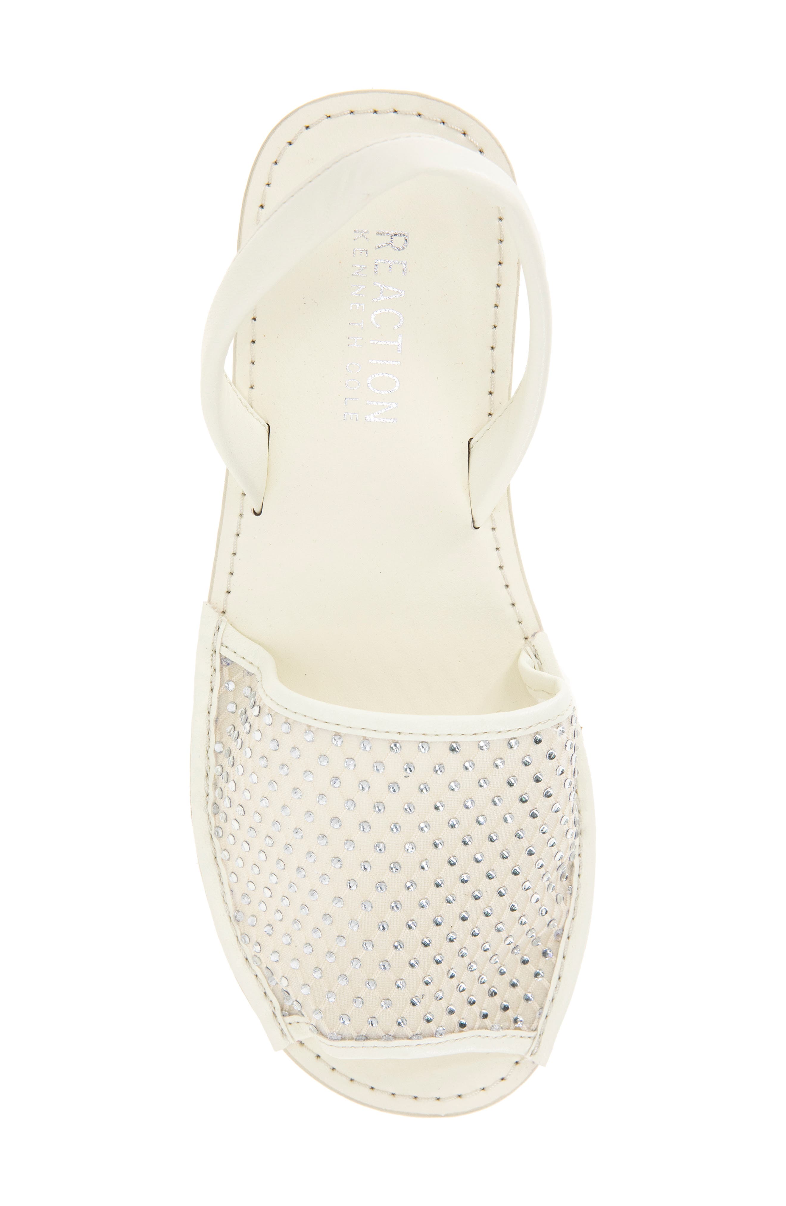 Slingback Sandal, Alternate, color, CREAM CRYSTAL MESH
