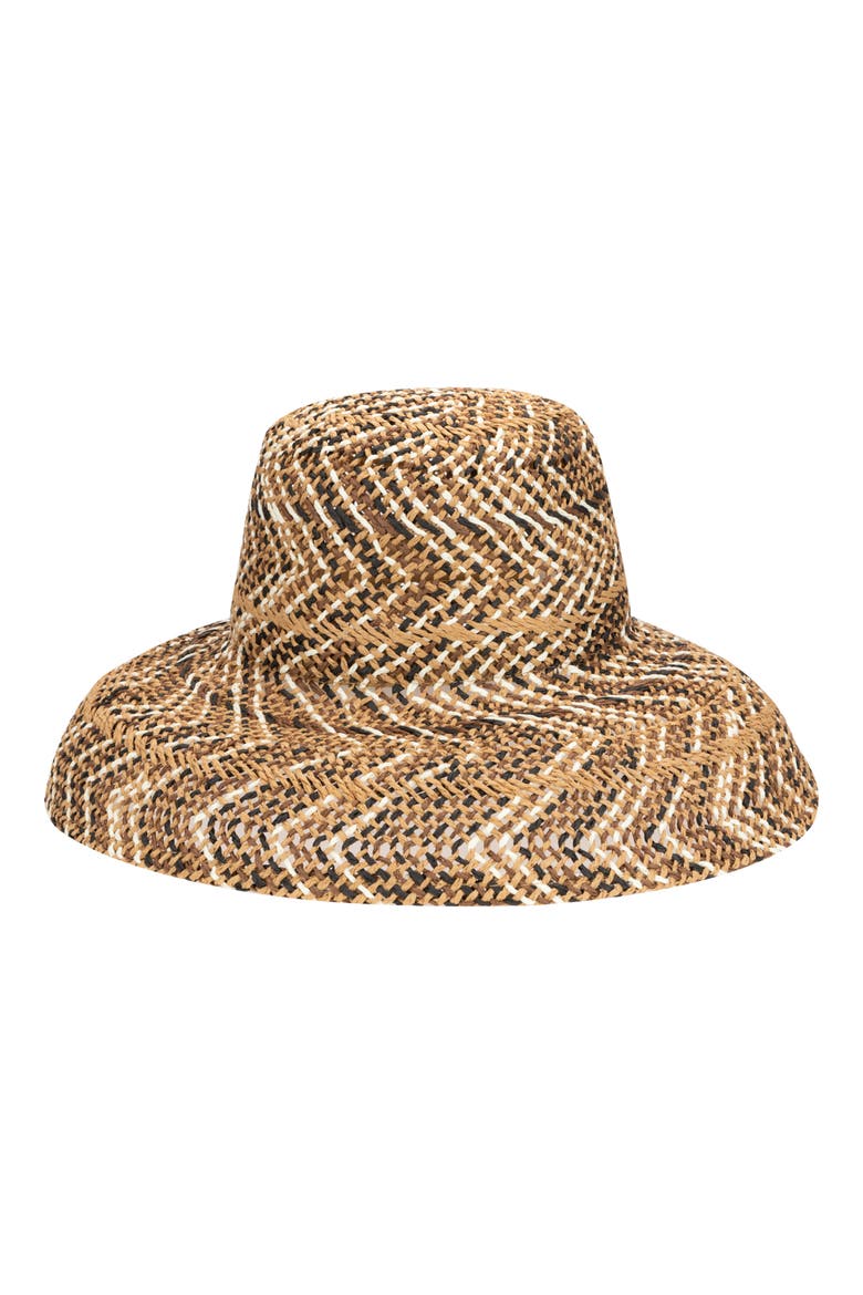 Briza Open Weave Round Crown Hat, Main, color, BROWN