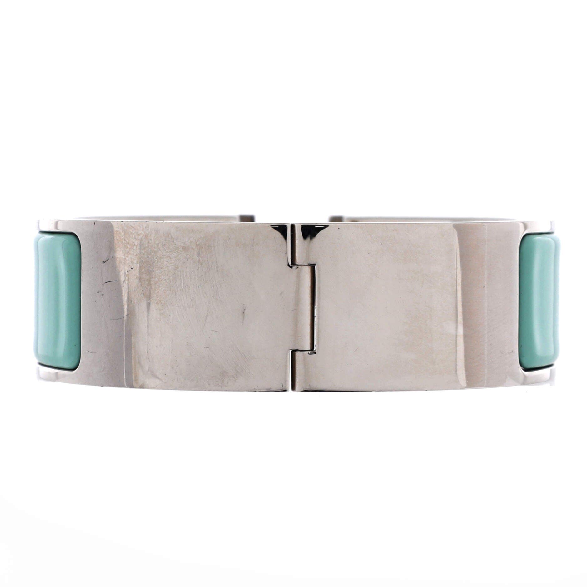 Clic H Bracelet Enamel Wide, Alternate, color, Blue