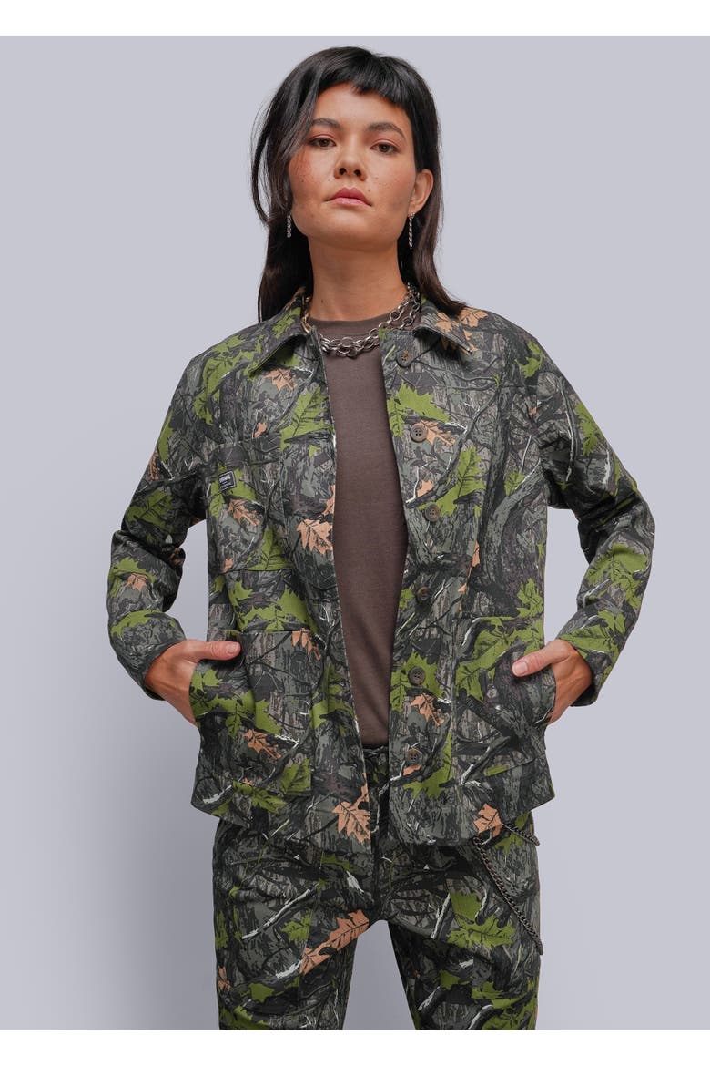 The Esssential Cotton Twill Utility Jacket, Main, color, WILD CAMO MOCHA
