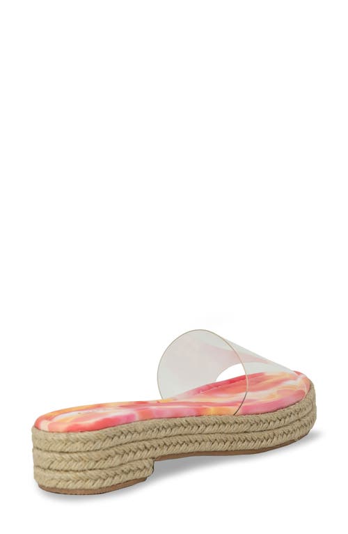 Chase & Chloe Chase And Chloe Clear Platform Slide Sandal