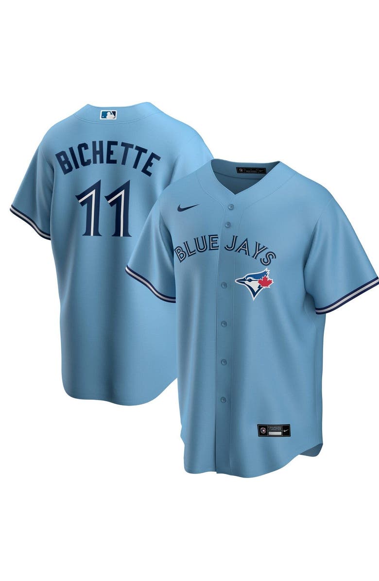 Nike Men's Nike Bo Bichette Powder Blue Toronto Blue Jays Alternate Replica Player Name Jersey, Alternate, color, Powder Blue