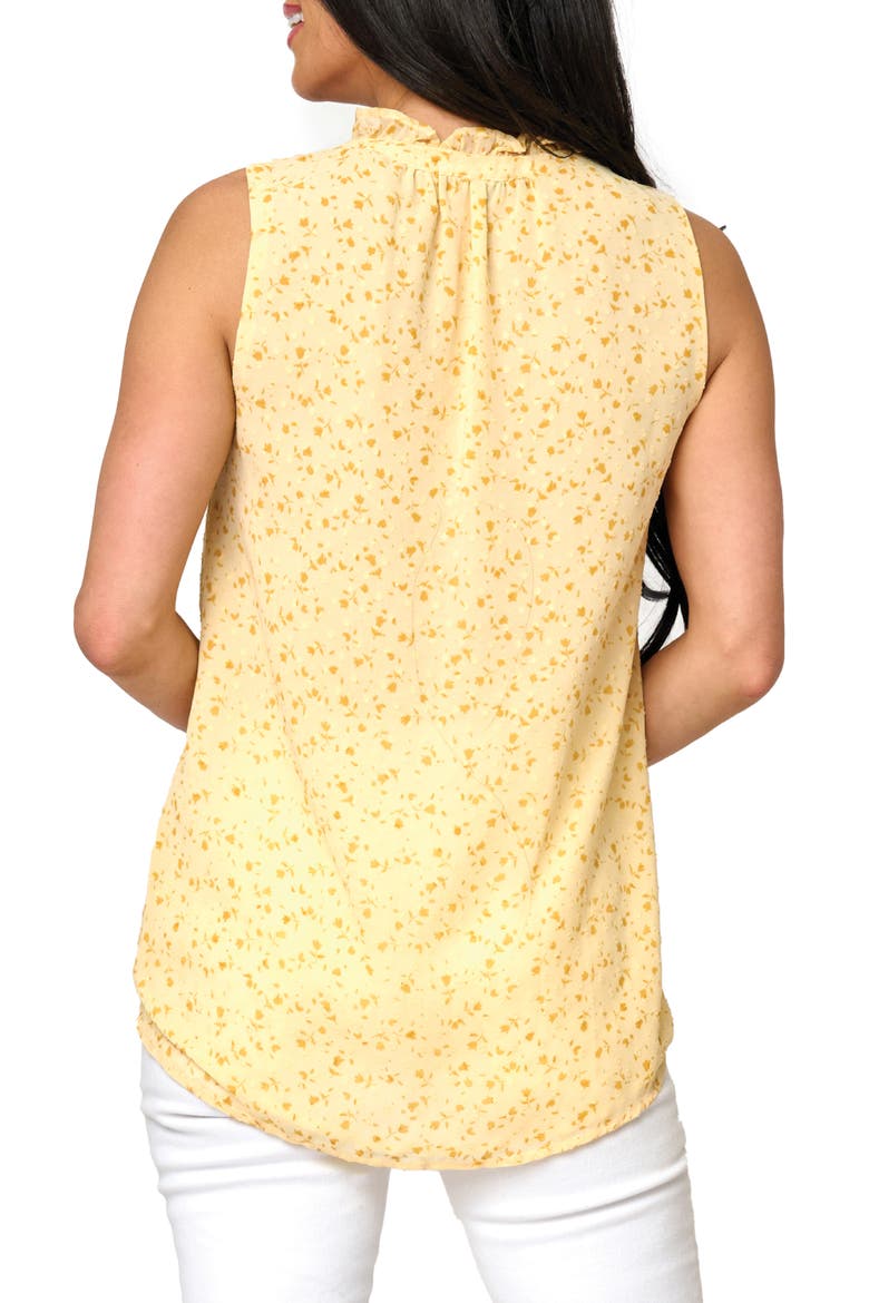 Respect the Ruffle Sleeveless Top, Alternate, color, YELLOW GARDEN FLORAL