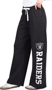STARTER Women's Starter Black Las Vegas Raiders Field Wide Leg Sweatpants