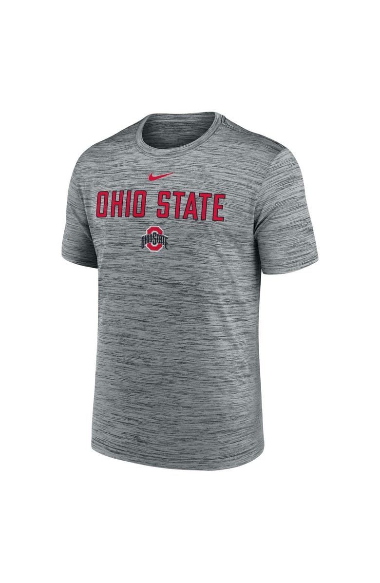 Nike Men's Nike Charcoal Ohio State Buckeyes 2025 Sideline Velocity Performance T-Shirt, Alternate, color,