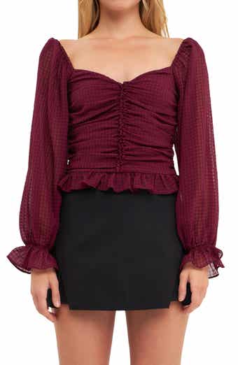 Endless Rose Ruched Chiffon Top