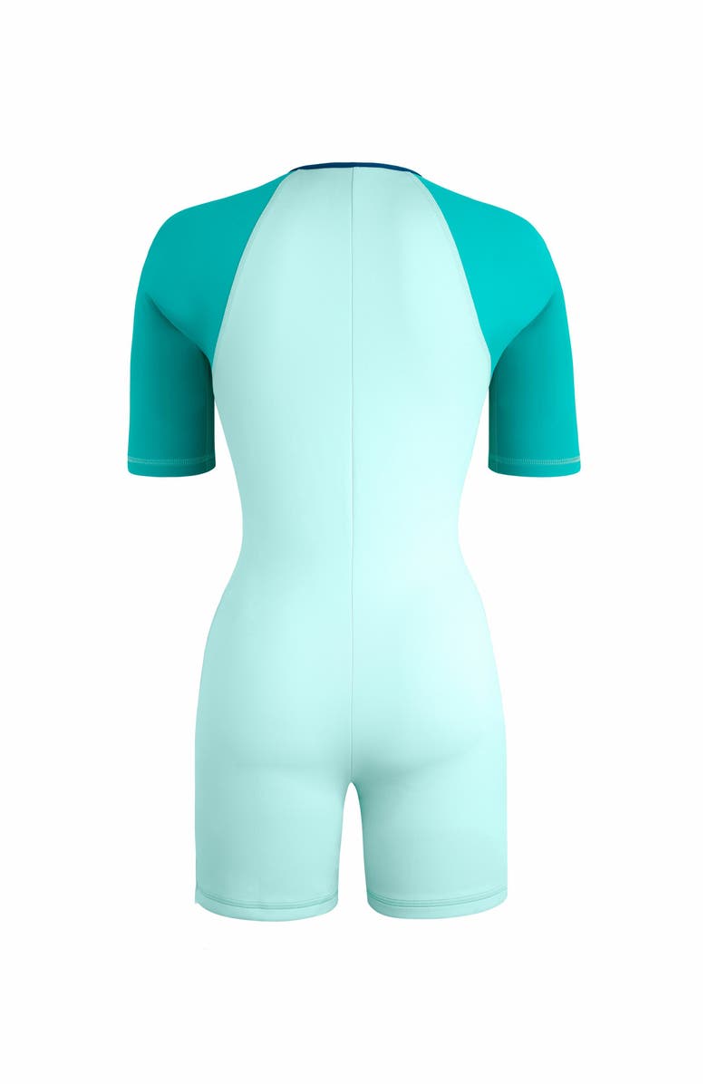 Vilebrequin Women's Short Tricolor One-Piece Rashguard Swimsuit, Alternate, color,