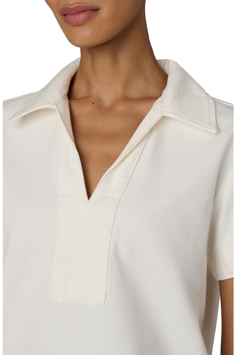 The Lillian Denim Popover Top, Alternate, color, MILK