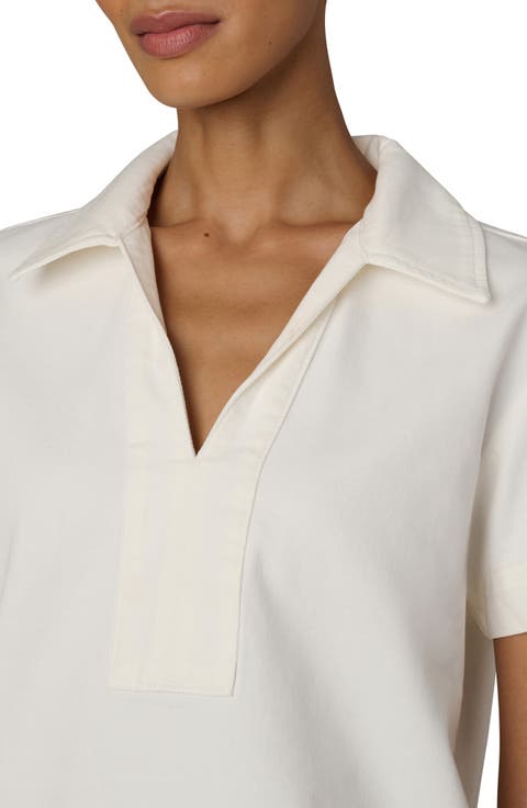 The Lillian Denim Popover Top