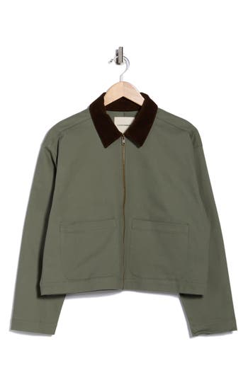 Lucky Brand Short Utility Jacket In Green