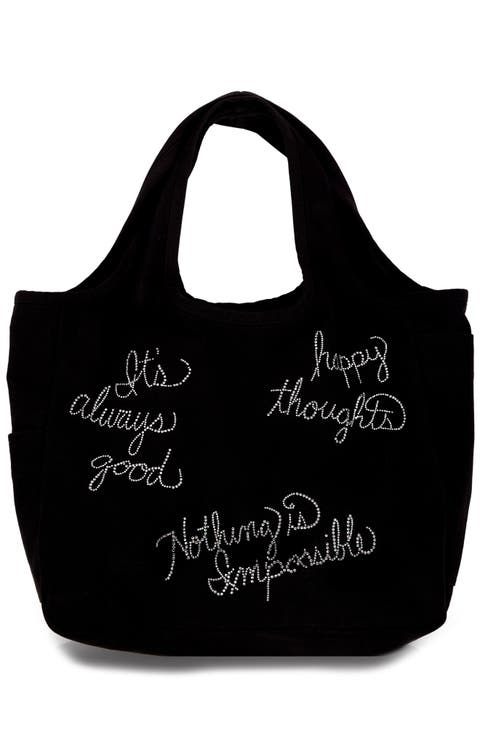 Taylor Crystal Affirmations Canvas Tote Bag