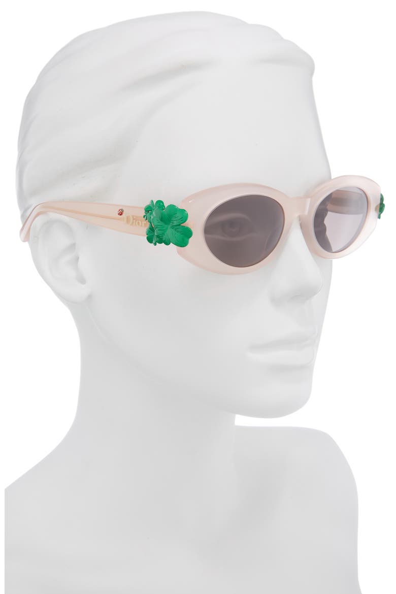 'Dior Clover B1I Oval Sunglasses, Alternate, color, SHINY PINK / BROWN