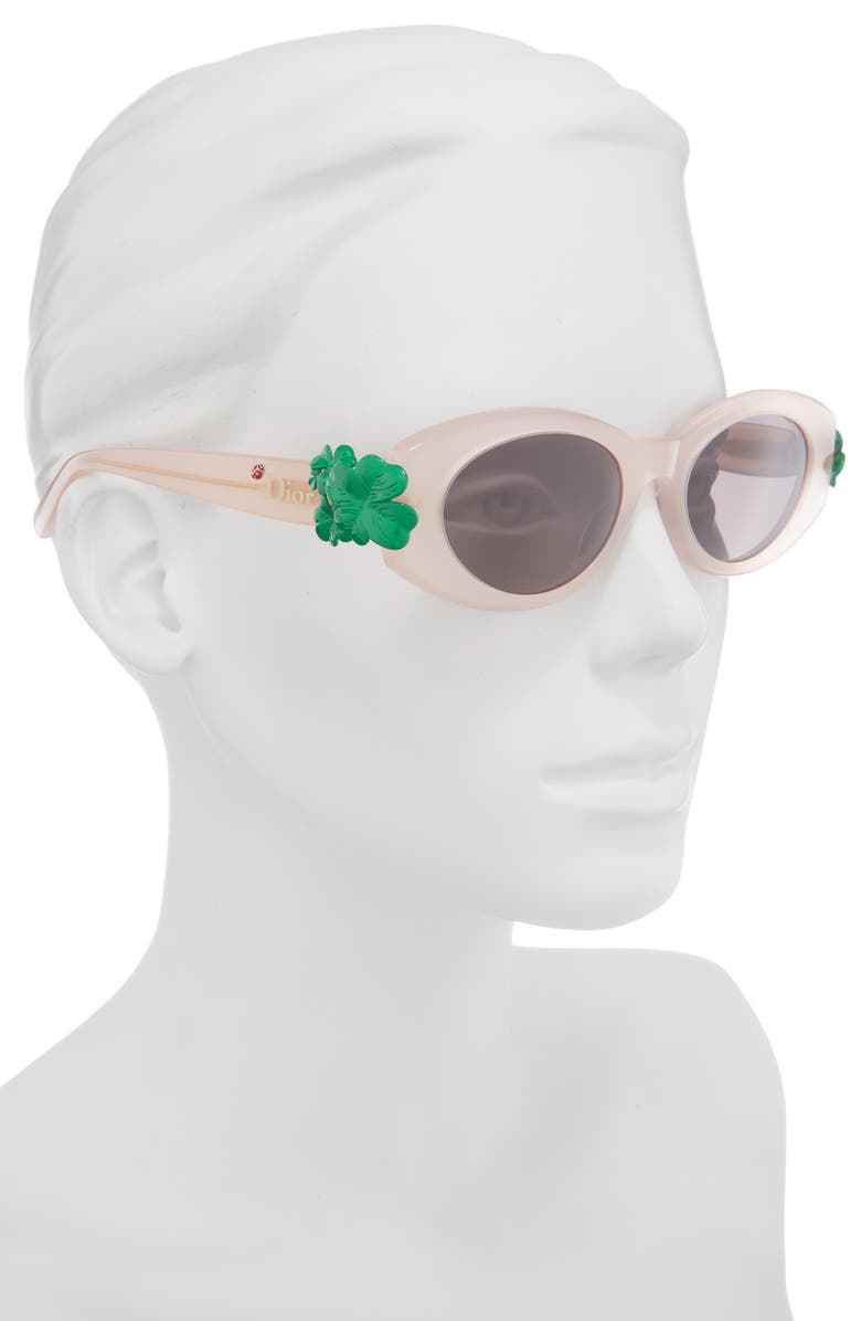 DIOR Clover B1I Oval Sunglasses, Alternate, color, Shiny Pink / Brown
