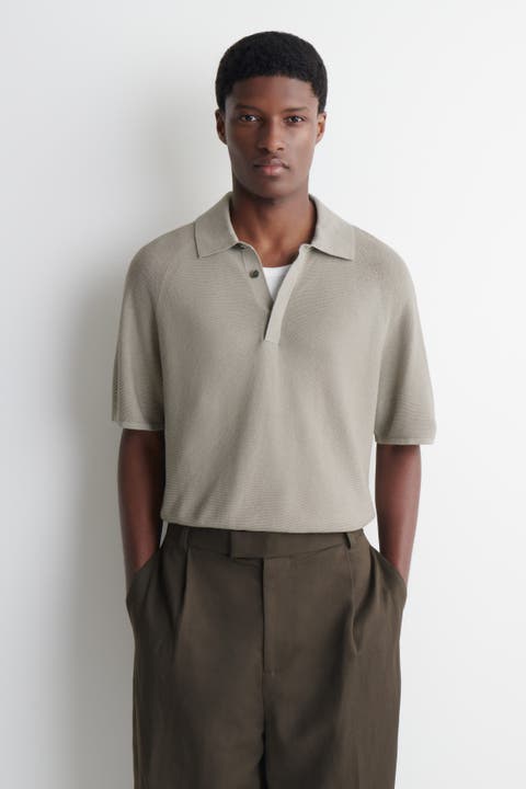 Knitted Linen-silk Polo Shirt