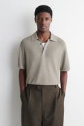 COS Knitted Linen-silk Polo Shirt