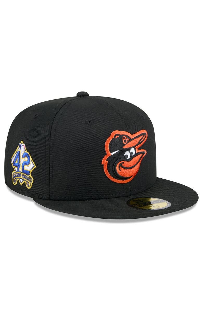 New Era Men's New Era Black Baltimore Orioles 2025 Jackie Robinson Day 59FIFTY Fitted Hat, Alternate, color, Black