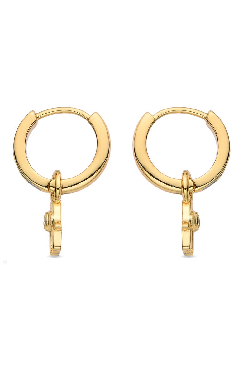 Candice Hamsa Huggie Hoop Earrings, Alternate, color, GOLD