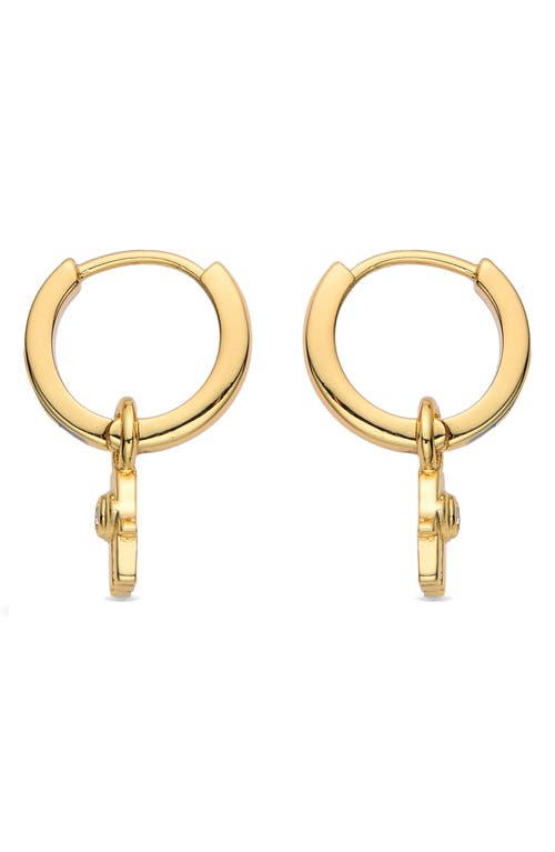 Eye Candy Los Angeles Candice Hamsa Huggie Hoop Earrings