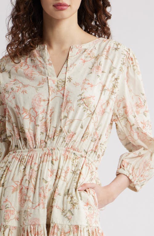 TREASURE & BOND TREASURE & BOND PRINT TIE NECK MINIDRESS