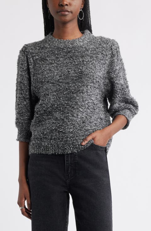 Elbow Sleeve Marled Sweater