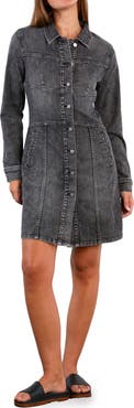 Wash Lab Denim Wisp Long Sleeve Stretch Denim Dress