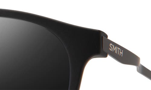 Smith Wander 55mm Chromapop™ Polarized Round Sunglasses In Black