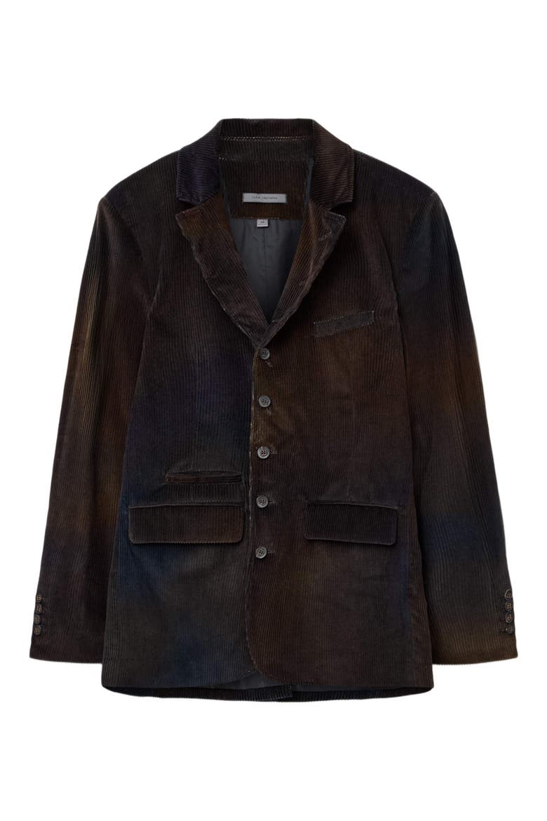 Baylor Cotton Corduroy High Button Blazer, Alternate, color, DARK BROWN