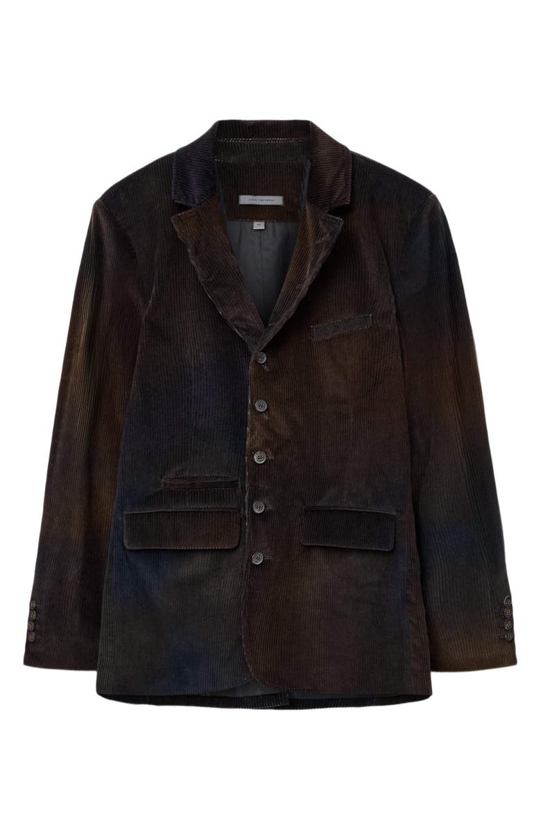John Varvatos Baylor Cotton Corduroy High Button Blazer, Alternate, color, Dark Brown