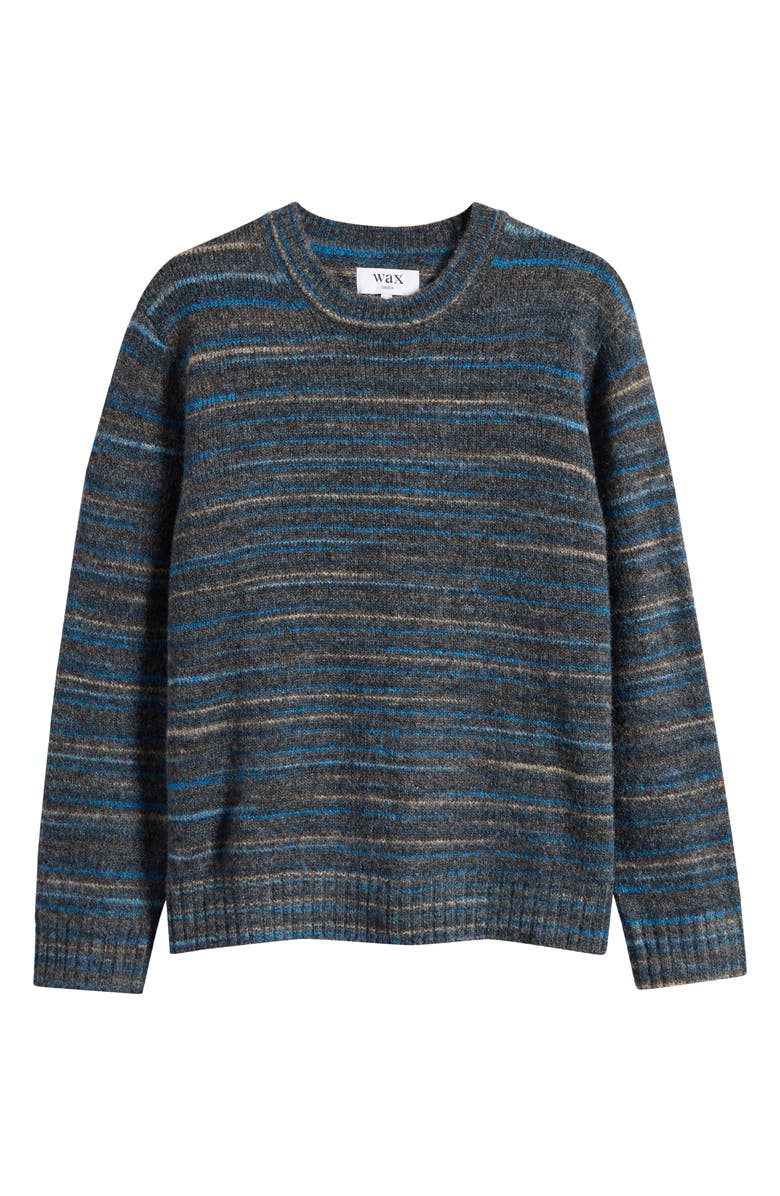 Wax London Wilde Space Dye Crewneck Sweater, Alternate, color, Grey / Teal