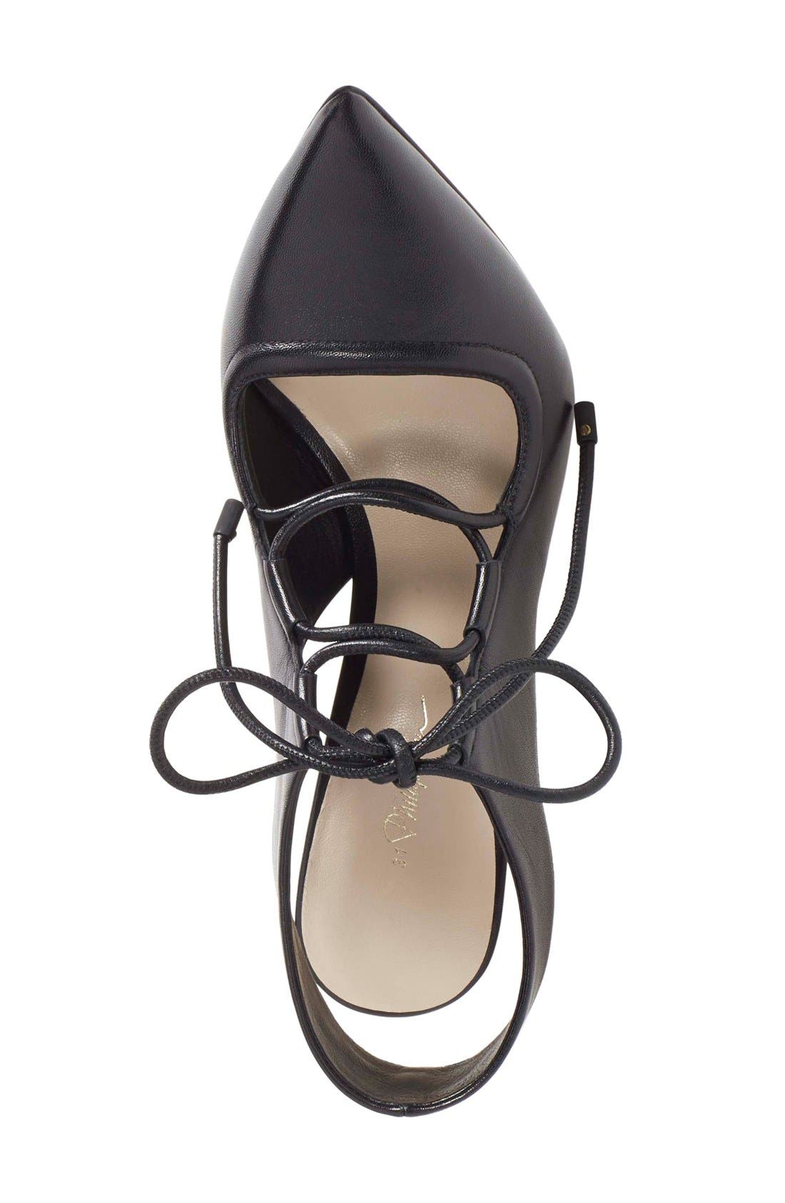 'Martini' Pump, Alternate, color, BLACK LAMB NAPPA