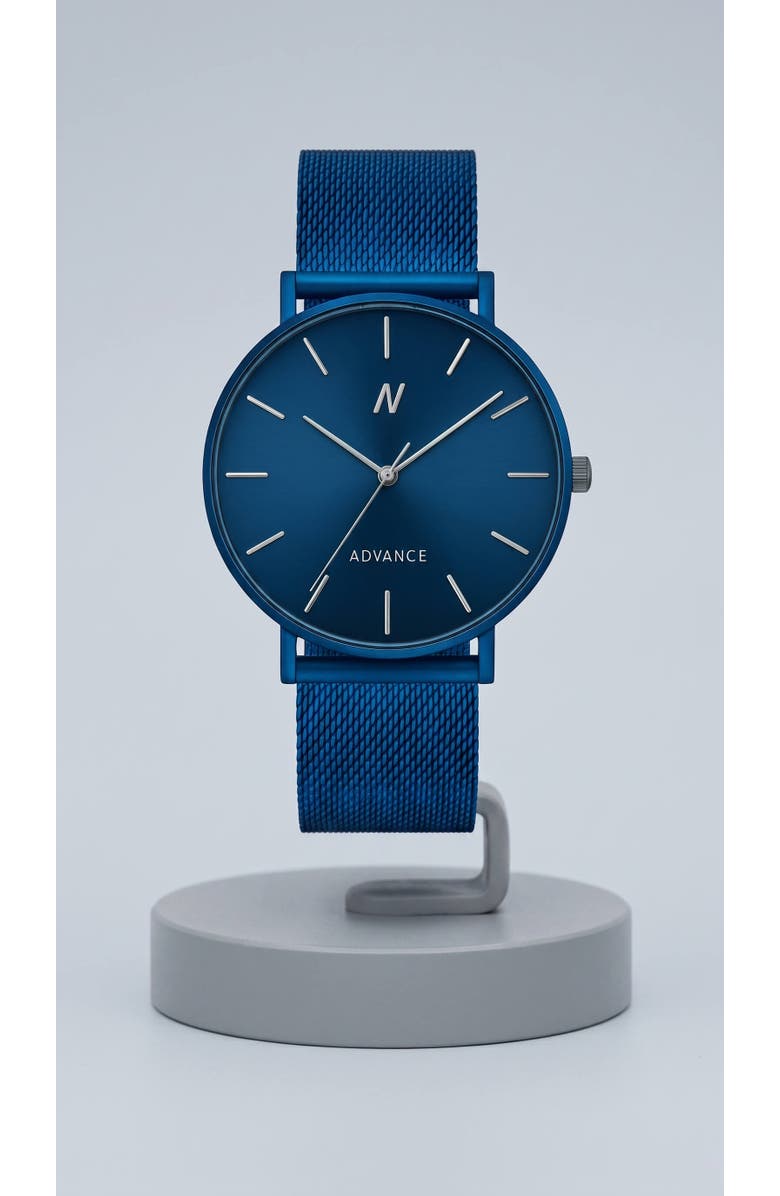 NCMPRBL Advance Midnight Blue Mesh Bracelet Watch, 36MM, Alternate, color, Midnight Blue