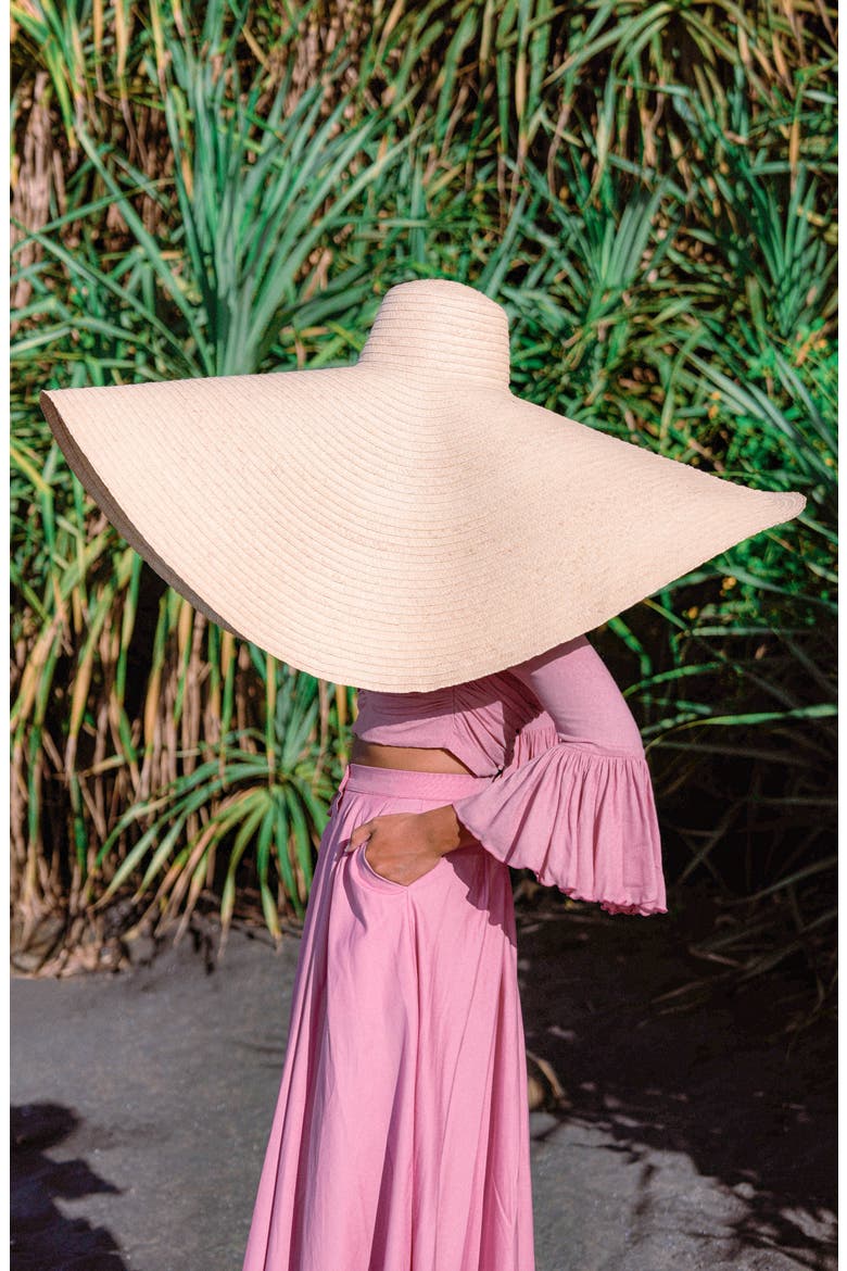 The Solana Oversized Straw Hat, Alternate, color, Natural