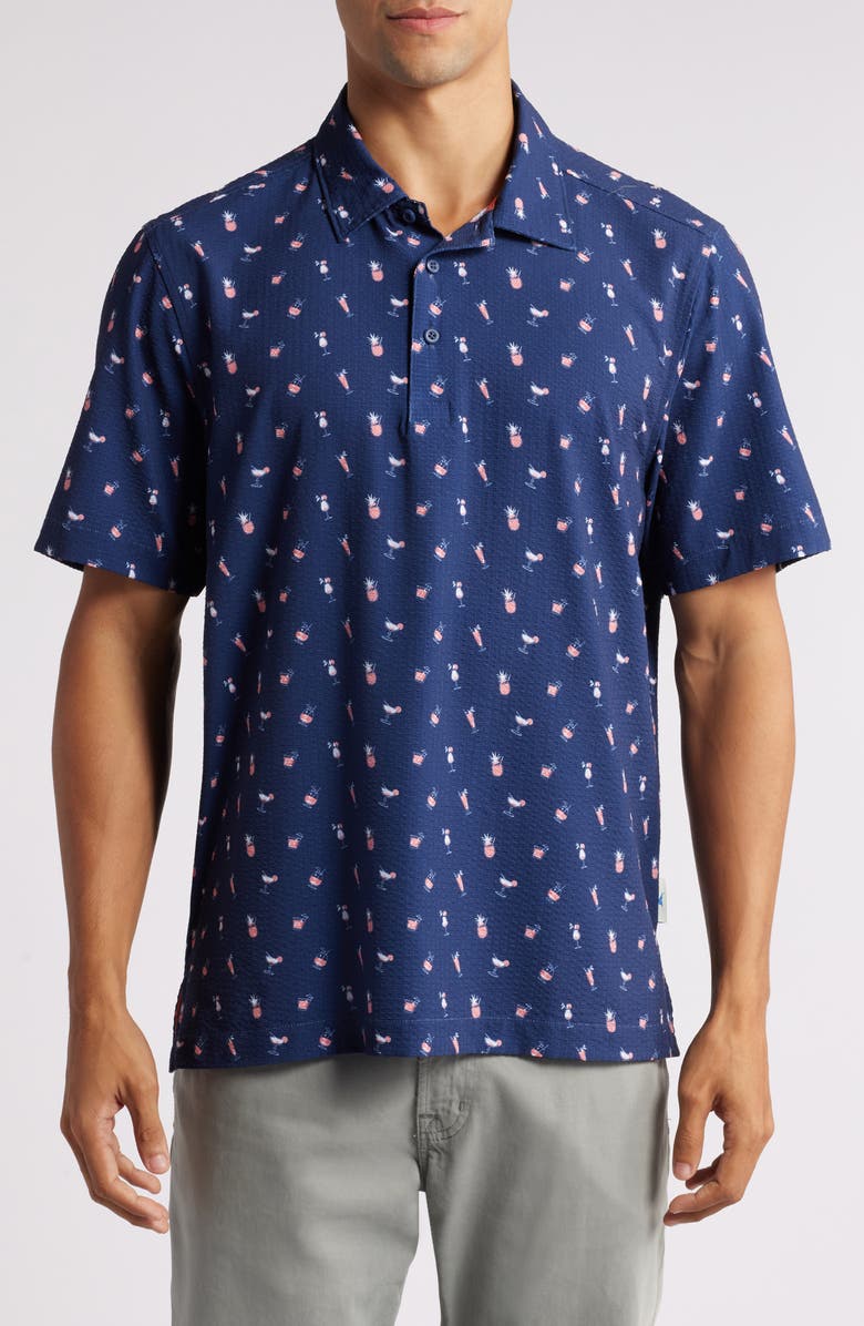 Tommy Bahama Bahama Coast Island Elixirs Seersucker Polo, Main, color, Ocean Deep