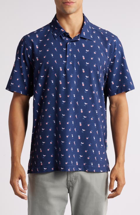 Bahama Coast Island Elixirs Seersucker Polo