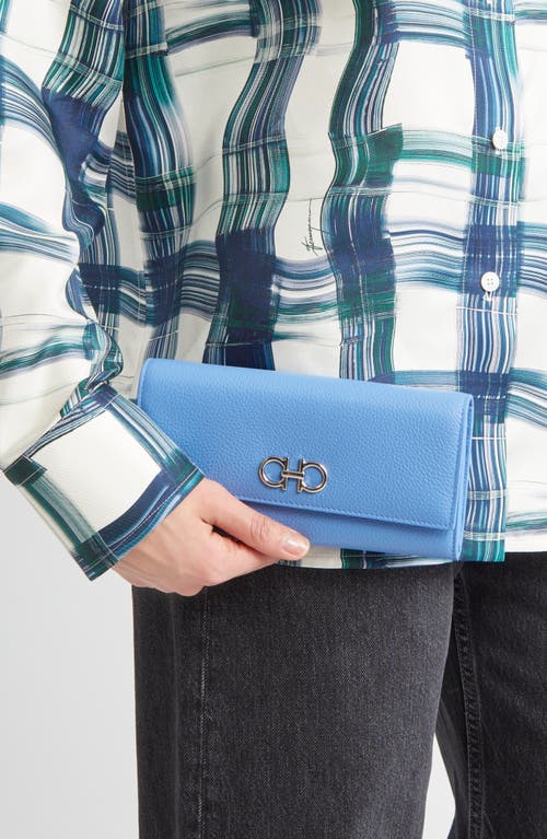 Ferragamo Double Gancio Leather Wallet On A Chain